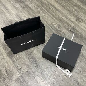 CHANEL Black Box and Bag Set